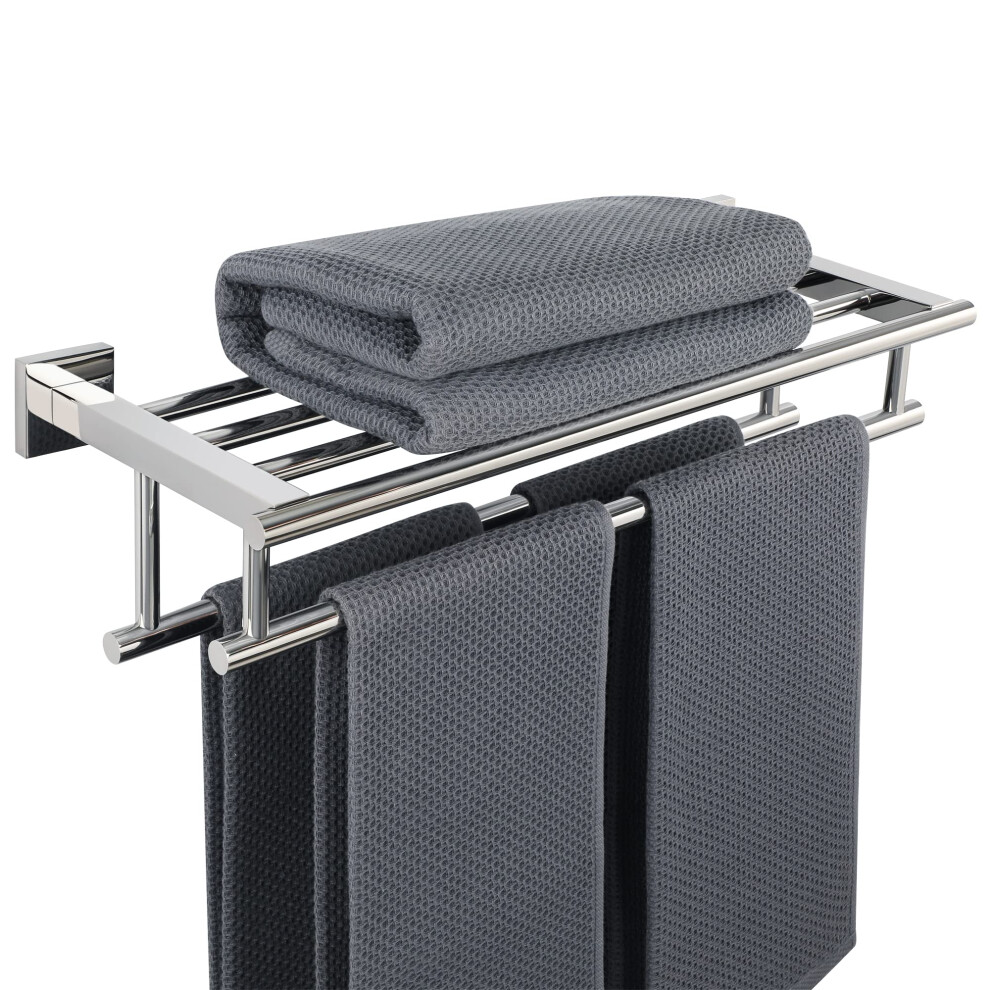 Sayayo 20-Inch Bathroom Towel Rack Wall Mounted Towel Holder With Double Towel Rail, Sus304 Stainless Steel Polished Chromed, Egz8050-C 5006576346660
