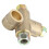 3 Way T Brake Tee Male Nuts Short 12