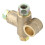 3 Way T Brake Tee Male Nuts Short 3
