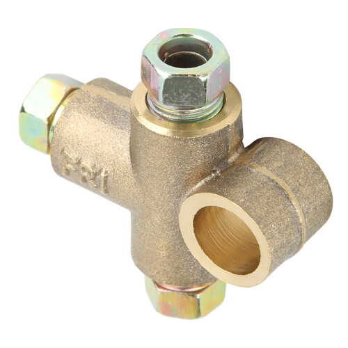 3 Way T Brake Tee Male Nuts Short 2