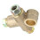 3 Way T Brake Tee Male Nuts Short 19