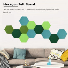 15 St Hexagon FiltbräDa Sexkantig FiltväGgdekal Multifunktion 3D Dekorativ Hemanslagstavla SjäLvhäFtande Bastavla för Barnrum GröN Serie