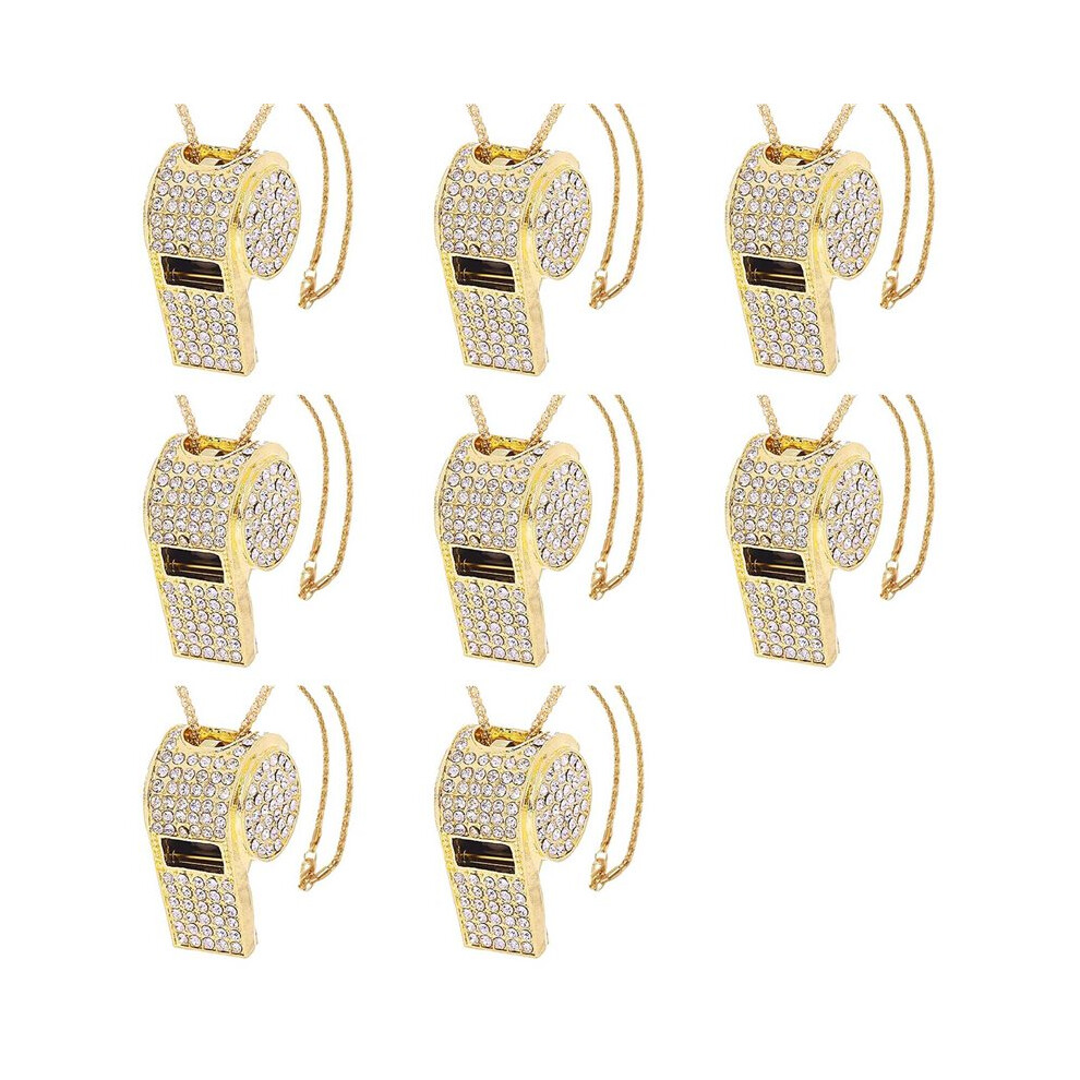 Photos - Power Tool Accessory 8X Whistle, Metal Crystal Rhinestone Whistle, Shining Whistle with Keychain for Referees, Coaches, Teachers