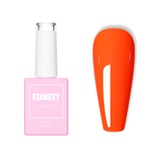 FZANEST Esmalte de Uñas Gel Naranja Neón, 15ml Brillante para Arte de Uñas DIY en Casa #D74
