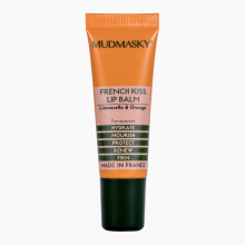 MUDMASKY Bálsamo Labial French Kiss, Limoncello & Naranja, 5en1, Transparente, Hidratante, 0.33 fl oz.
