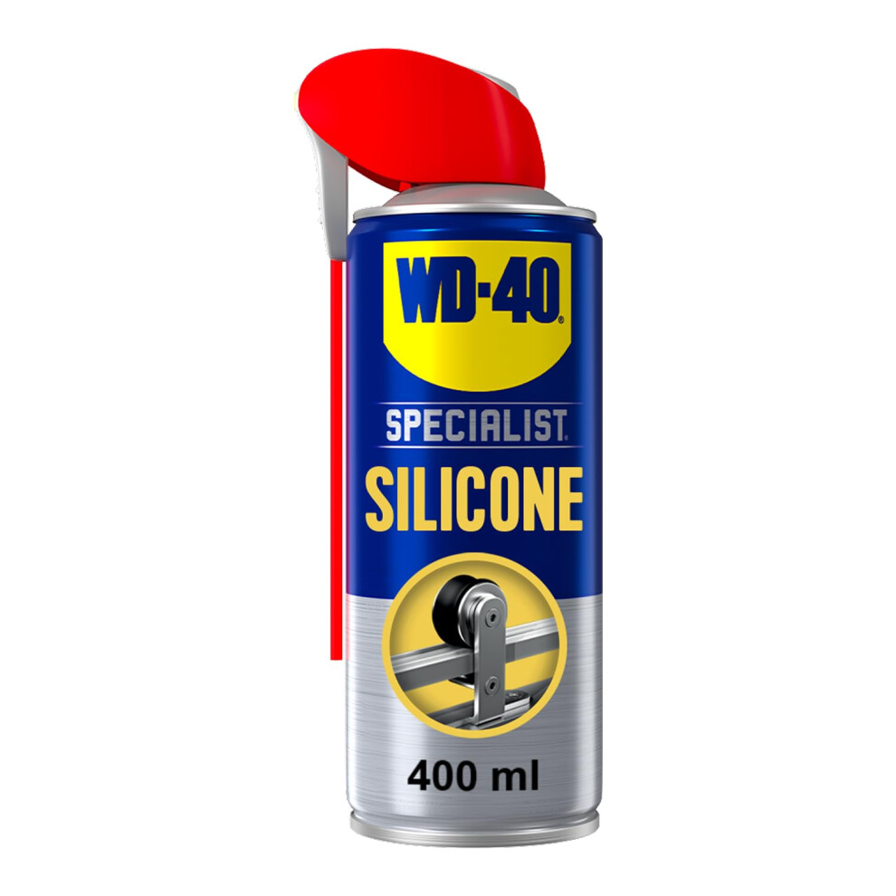 Wd-40 Specialist Silicone Spray Lubricant, 400Ml With Smart Straw, All-Weather Rust Protection Silicone Lubricant, Repels Moisture, Dust, And Grime F 5009676305568