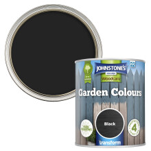 Johnstone's - Garden Colours Fence Paint - Black | Exterior Wood Paint for Shed, Outdoor Furniture | Weathershield, Fade Resistant, Quick Drying | 12