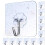 AOMEES Adhesive Hooks Heavy Duty Wall Hooks 8kg (Max) Self Adhesive Hook 12pcs 1