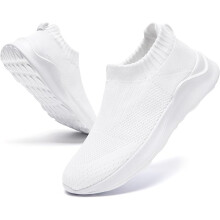 CAIQDM Zapatillas Deportivas de Mujer Sin Cordones Malla Transpirable Blancas 36 — calzado deportivo ligero
