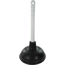 Merriway BH03116 Sink Plunger 150mm (6 inch) Dia. with 225mm (9 inch) Plastic Handle,White/Black