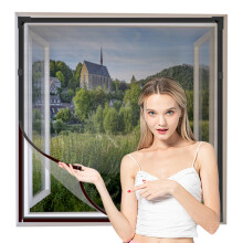 NeatiEase Adjustable DIY Magnetic Fly Screen Window Max 60 x 80 cm with Full Frame Magnetic Strip Easy Installation Fits Any Size Smaller Insect Mesh