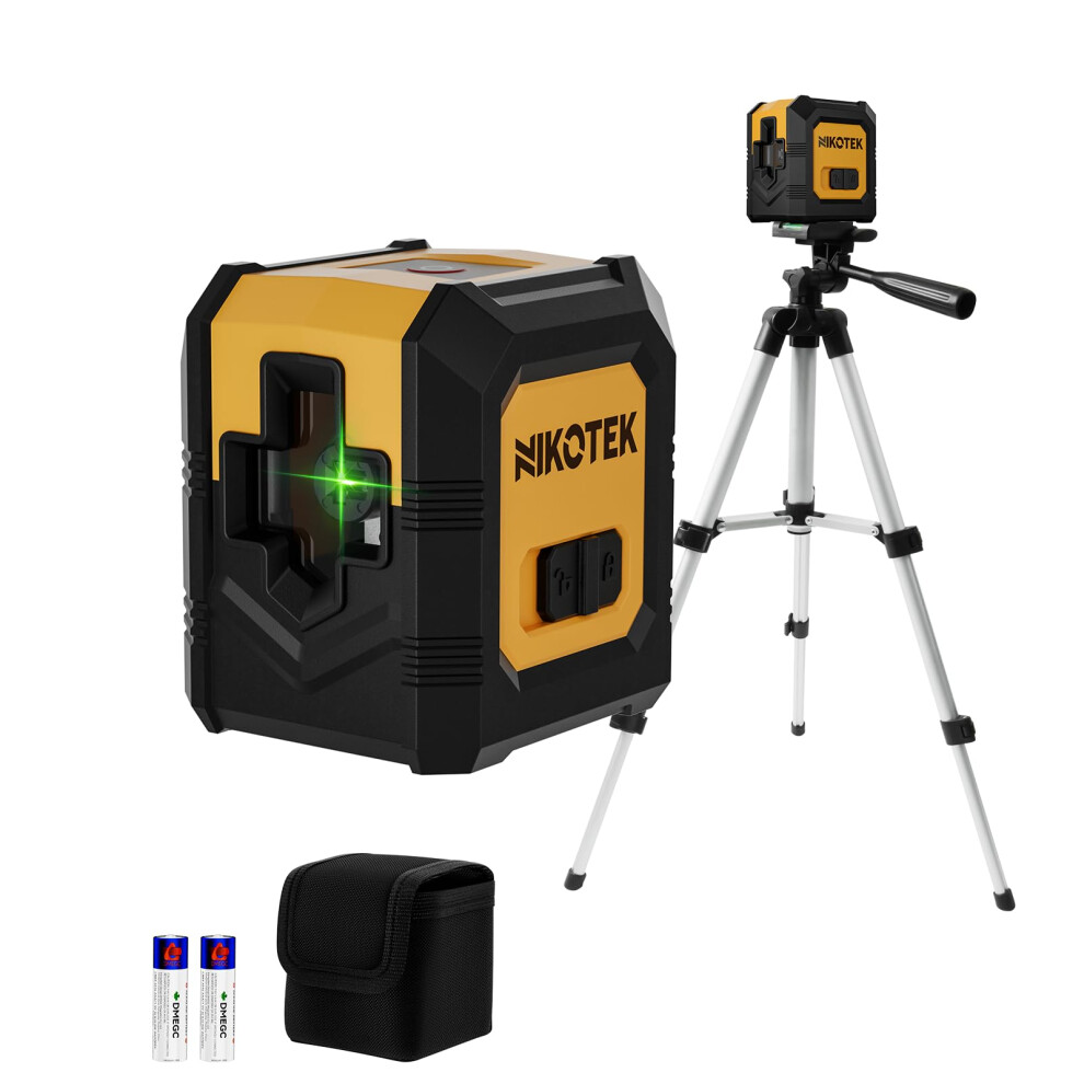 Nikotek Green Laser Level With Tripod, Self-Leveling Bright Green Beam Horizontal And Vertical Cross Line Laser For Home Decoration Diy Etc.carrying 5007211484532