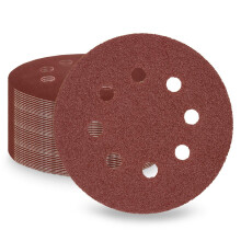 LESNIC 40 Grit Sanding Discs 50 pcs, 125mm Sanding Sheets 5in 8 Holes Pads Hook and Loop for Orbital Sander and All Oscillating Tools