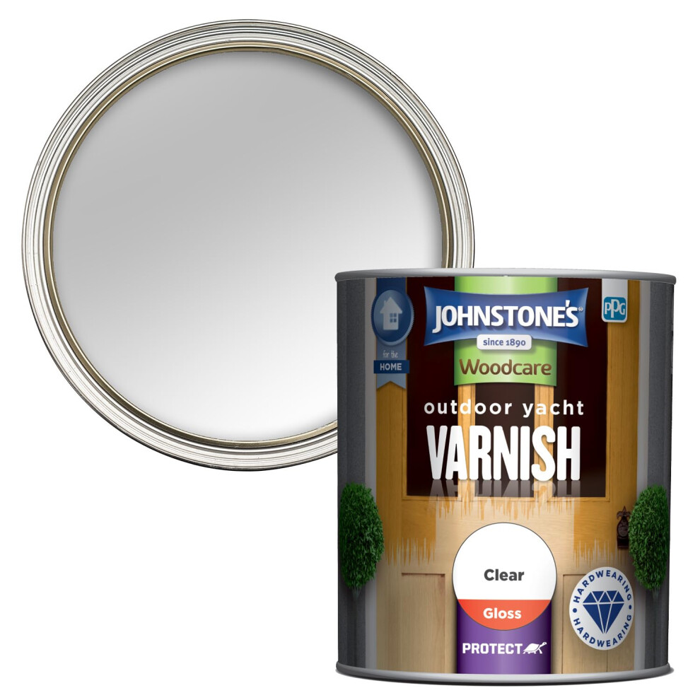 Johnstone's Woodcare Outdoor Yacht Varnish - Clear 750Ml