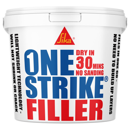 Everbuild Sika One Strike Multi-Purpose Ready to Use Filler, White, 1 Litre