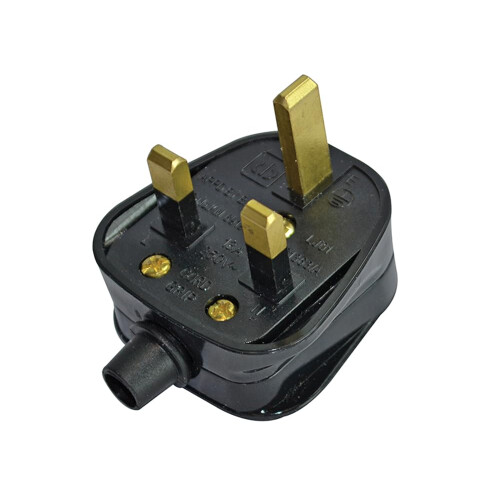 Faithfull Faithfull Power Plus FPPPLUG13R 13A 230V Plastic Plug - Black