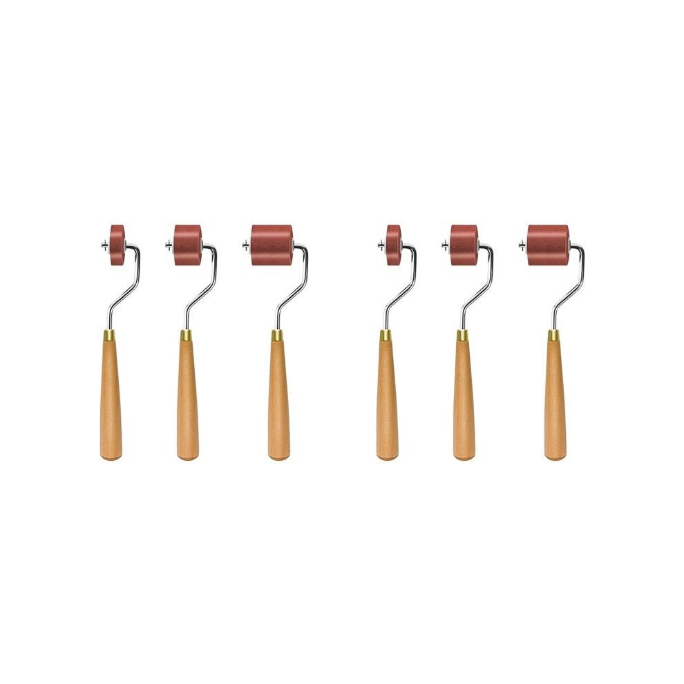 6Pcs Rubber Rollers Rollers For Crafting, Ink Roller Set With Comfort Grip For Printmaking, Crafts, And Stamping 4713156324048