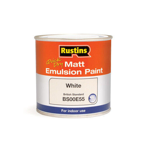 Rustins RUSTINS Matt Emulsion Paint White 250ml