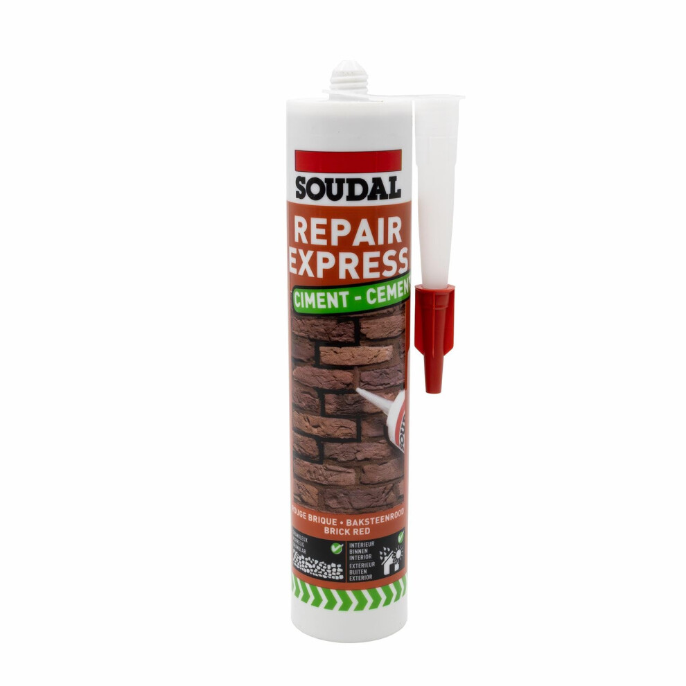 Soudal Repair Express Cement Arylic Polymer Textured Sealant - Brick Red 5008707615669