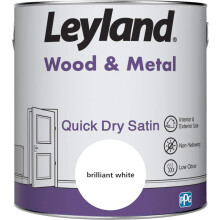 Leyland 423431 Wood & Metal Quick Dry Satin, 2.5 litres, white