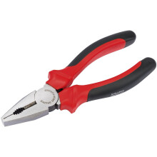 Draper Redline 160mm Combination Pliers | Soft Grip Hand Tools Kit | Carbon Steel Tempered Tool | Hardened Jaws & Cutting Edges | 67925