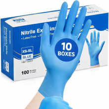 MEDITOP 1000 x Blue Disposable X Small Nitrile Examination Gloves Multipurpose,Mechanical, Industrial, Hair & Beauty, Janitorial, Multipurpose-Powder