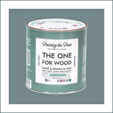 The One for Wood Paint & Primer 1L Blue No. 2 Happy Tears | Semi Matt Finish, Bio-Based & VOC-Free Formula for Wooden Furniture & Surfaces | Durable
