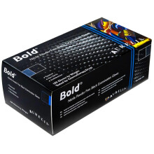 100 Large Bold Black Nitrile Disposable Gloves Protection for Medical | 5mil heavy duty Industrial - Latex-Free, Powder-Free | Black Nitrile Gloves I