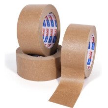 ADHES Heavy Duty Kraft Paper Tape Eco Friendly Packing Tape Writable Non-Coated Surface for Masking, Sealing, and Packaging Use,2” x 43 Yards,3Rolls