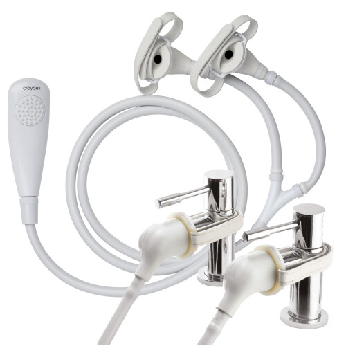 Croydex Croydex Removeable Push-Fit Secura Bath Shower Set, White