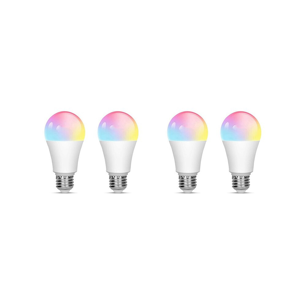 4Pcs Tuya E27 Bulb,Dimmable Wifi Bulb,Alexa Controlled Rgbcw Saving,Dimming And Color Adjustment 18W 6031013812155