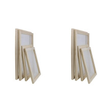 8 Pack Wooden Paper Making Mould Frame, Screen Printing Frame for DIY Paper  and Dried Flower Handcraft, 2 Size