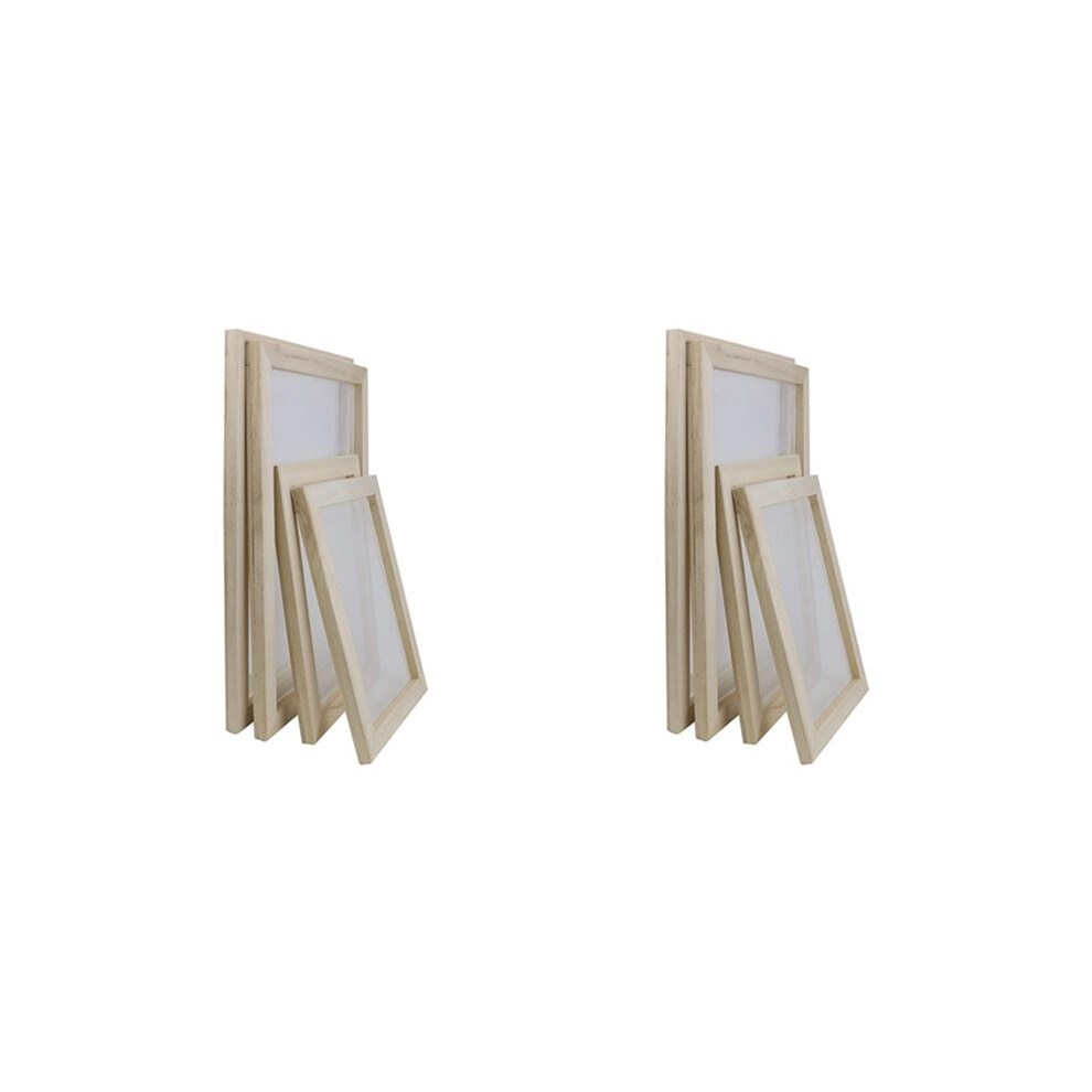 Photos - Tool Box 8 Pack Wooden Paper Making Mould Frame, Screen Printing Frame for DIY Paper and Dried Flower Handcraft, 2 Size