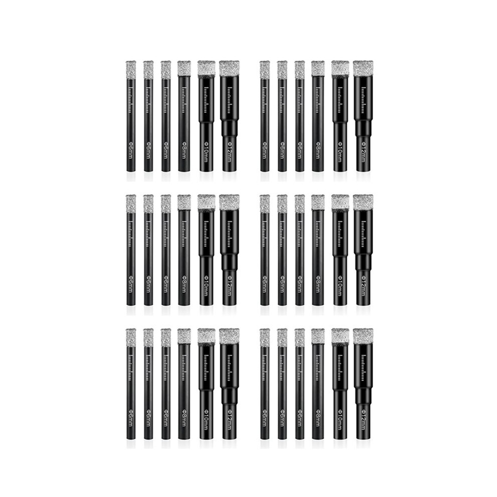 Photos - Bits / Sockets 36 Pcs Diamond Drill Bit Porcelain Tile Drill Bit 6mm 8mm 10mm 12mm Tile Drill Bits Sets Round Shank Dry Drill Bits