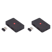 2X USB Keyboard and Mouse 5.3 Adapter USB Wired Keyboard Mouse to Wireless Converter