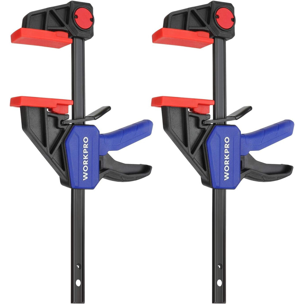 Workpro 150 Mm Ratchet Bar Clamp Set, 285 Mm Spreader, Quick Release And One-Handed Clamp, Ideal For Woodworking And Diy Projects, Max 68 Kg Load Lim 5007433727363