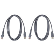 2pcs 2M USB Cable USB-A Male to RJ45 Cable for Datalogic CAB4120 QD2130 QD2110 GPS4490 Barcode Scanner