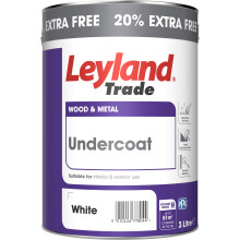 Leyland Trade - White - Wood & Metal Undercoat - 20% Extra Free - 3L