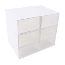 12Pcs Foldable Plastic Transparent Shoe Box Storage Clear Stackable Organizer