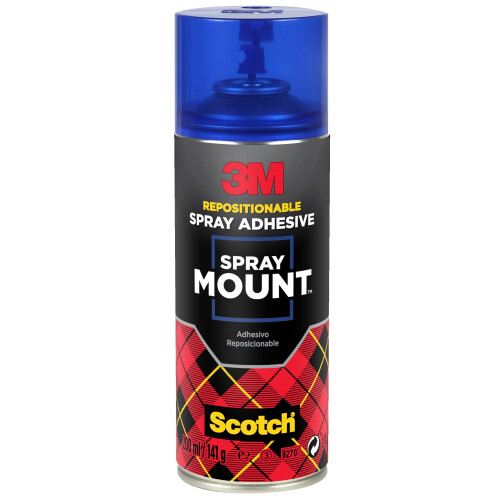 3M 3M SprayMount Permanent Spray Adhesive, 1 Can 200 ml - Ideal for mock-ups, presentations, school projects, display boards