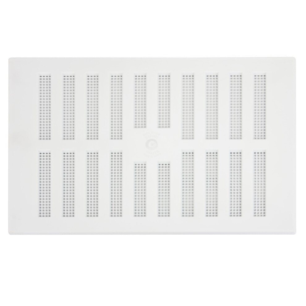 Map Adjustable Air Vent With Flyscreen Cover, 9" X 6" (229Mm X 152Mm), Hit & Miss Double Brick Ventilation Cover, White 5009531210839