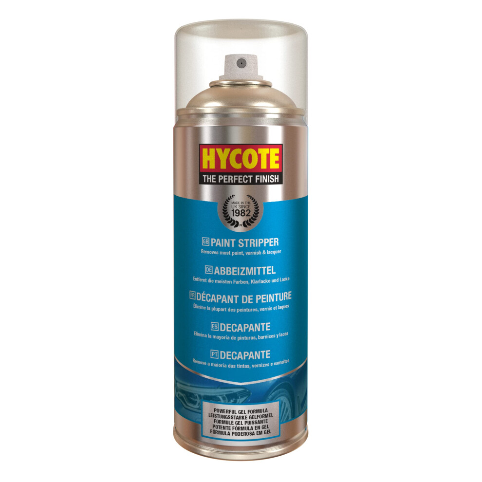 Hycote Paint Stripper Remover 400Ml Aerosol – Gel Formula, Non-Chlorinated – Removes Paint, Varnish, 2K Lacquer, Gaskets & Carbon – For Car, Met