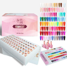 FZANEST Esmalte de Uñas Gel Rojo Rosa - 15ml, Esmalte UV LED en Rojo Púrpura y Tonos Naturales para Otoño Invierno
