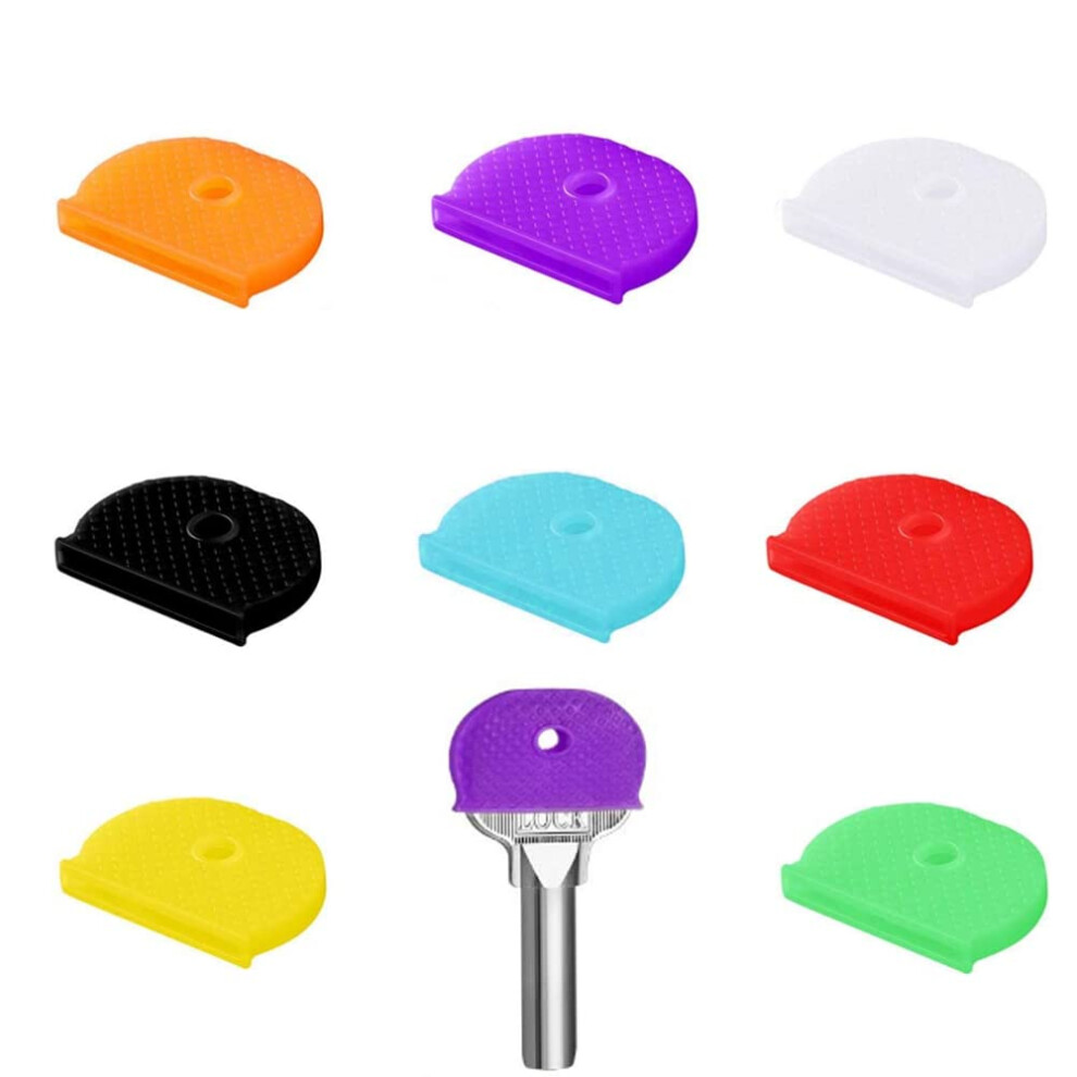 Fyaccd Key Caps Covers, 8 Pieces Flexible Key Cover, Assorted Colors Keycaps, Easy Identifying Door Key 5008357777625
