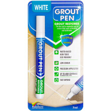 Grout Pen - Revives & Restores Tile Grout - Water-Based 7ml White