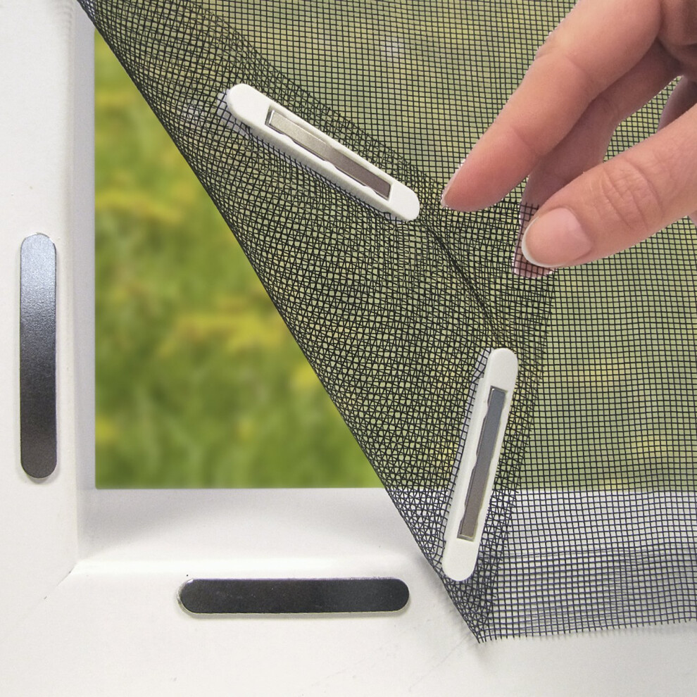 Photos - Other Decoration EASYmaxx Fly Screen for Windows with Magic Click | Mosquito net can be Individually Cut to Size for All Windows up to 150x13 
