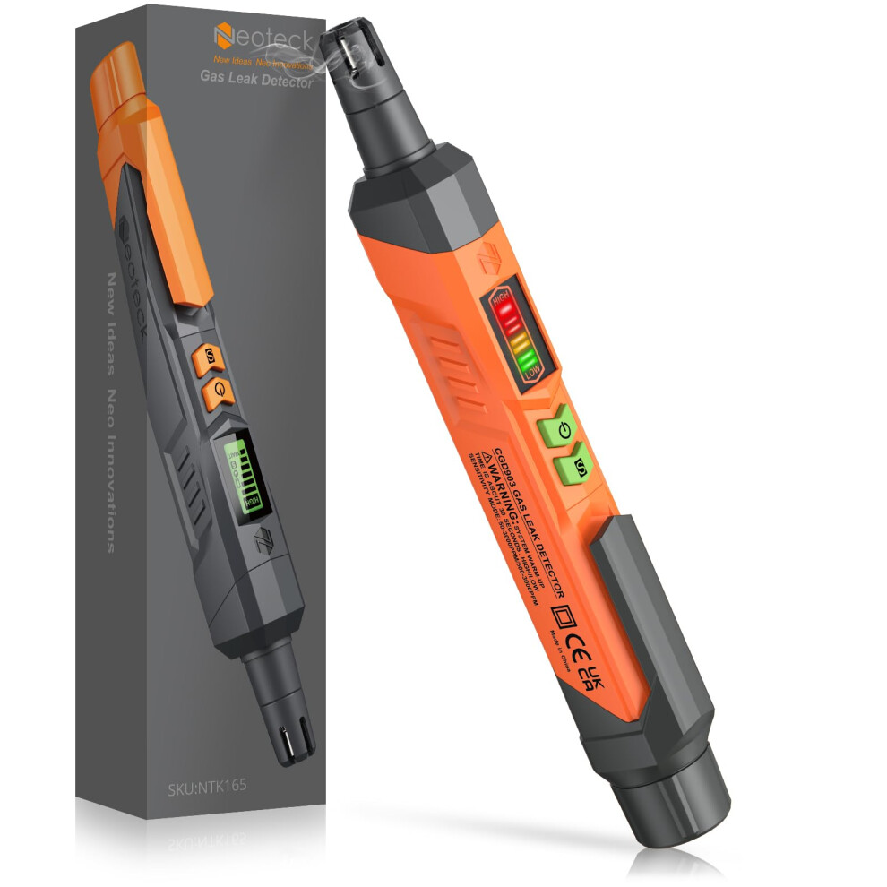 Neoteck Gas Leak Detector Natural Gas Detector With Audible & Visual Alarm, Portable Gas Sniffer To Locate Combustible Gas Leak Sources Like Methane, 5004104339122