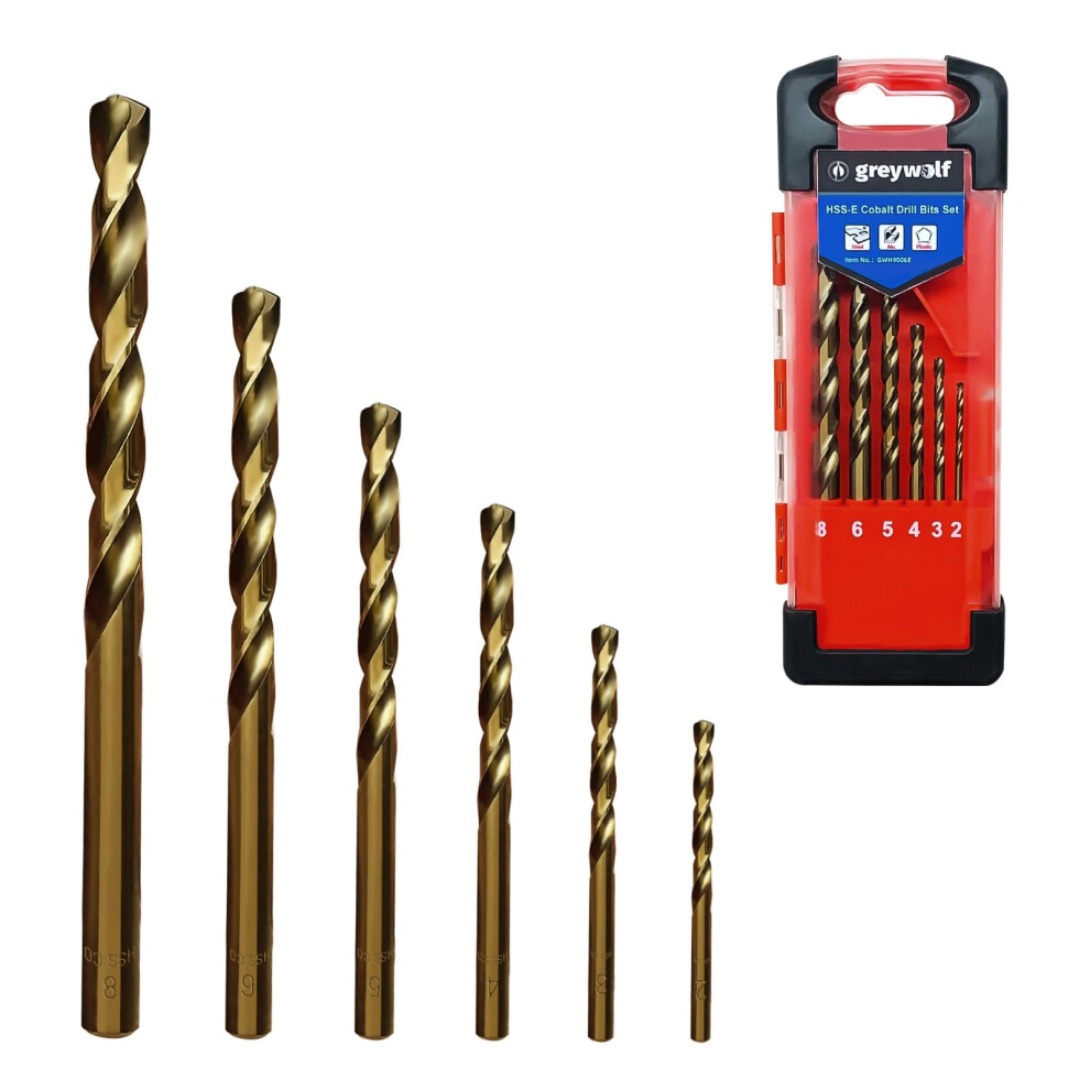Cobalt Drill Bit Set, M35 Hss Metal Drill Bit Set, 135 For Hardened Metal, Stainless Steel, Cast Iron, Wood And Plastic, With Indexed Storage Box ( 5006052279352