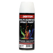 DEKTON Quick-Dry Aerosol Spray Paint, Interior And Exterior Usage – White Matt for Metal, Wood, and Plastic |Rust Prevention|Ideal for Fixtures Furn