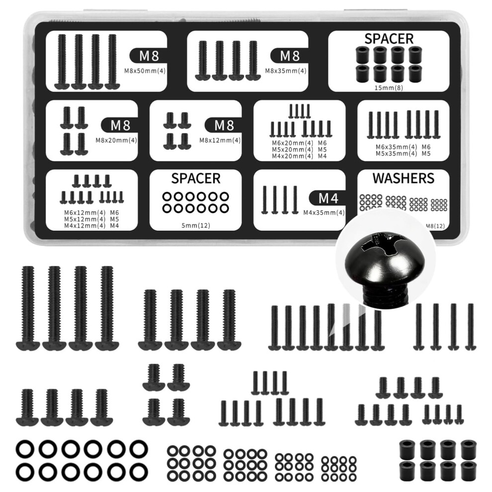 Tv Bracket Screws - 120Pcs Tv Mounting Screw Kit With M4 M5 M6 M8, Universal Vesa Screws For Most Tv Stand & Mount 5002581094121